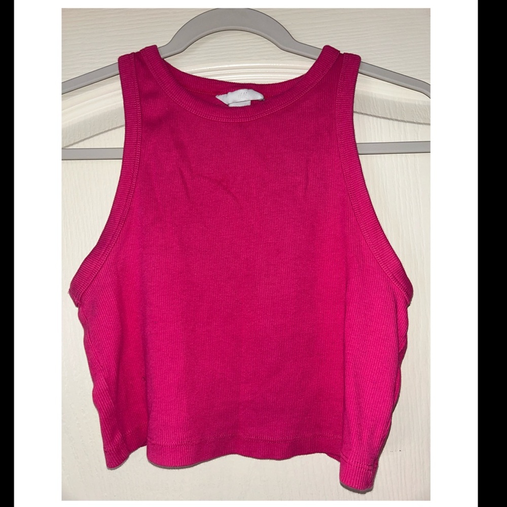 Hot pink crop top